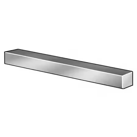 Oversized Key Stock, 36 In L, 3/16 In W, 3/16 In H, Carbon Steel,