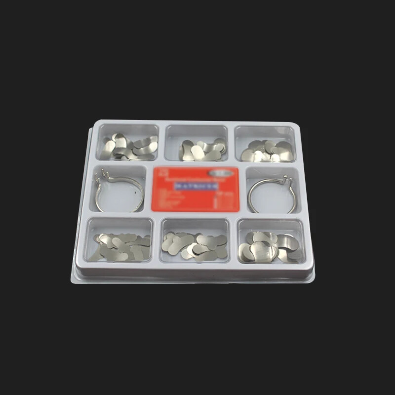 Dental Sectional Matrix System Contoured Metal Matrices Refill Matrix Bands 50Pc