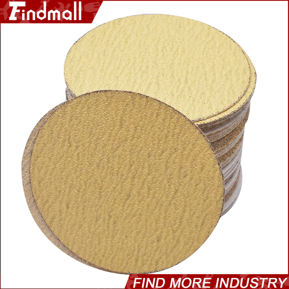 Findmall 100Pcs 6″ 80 Grit NO-Hole Hook Loop Pad Sanding Disc Flocking Sandpaper