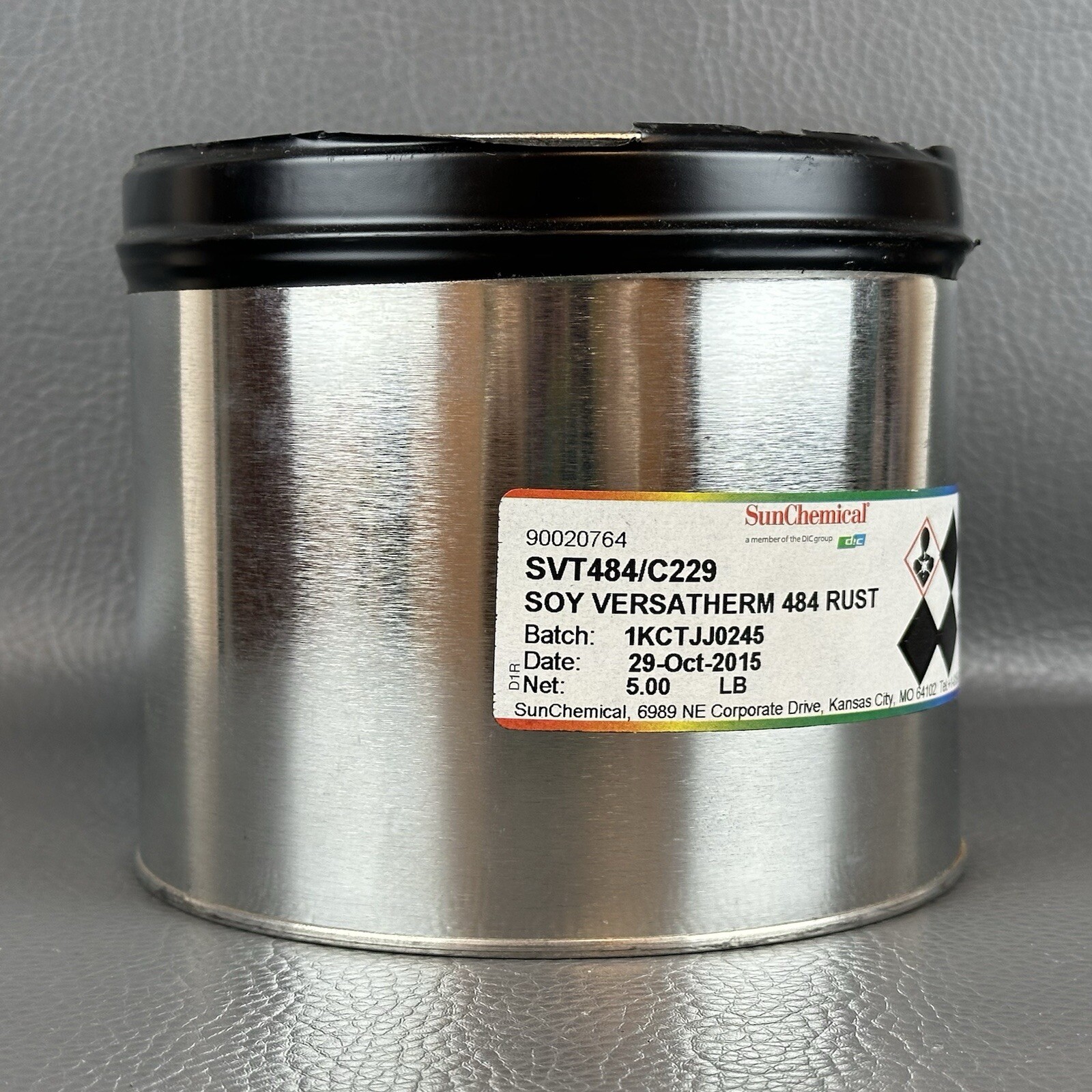 SUN CHEMICAL **RUST** OFFSET PRINTING INK OIL BASED 5 LBS PANTONE # 484 RUST