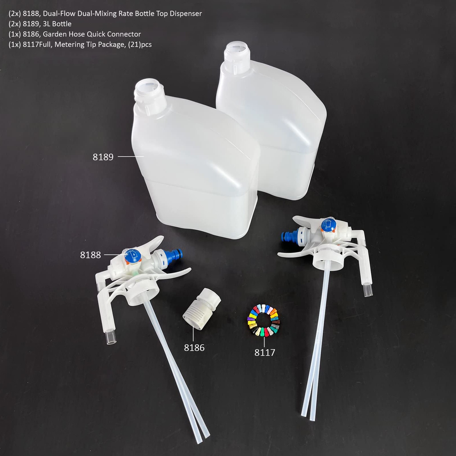 Hand Held Chemical Dispenser, 3L bottle Dual Flow Dual Mixing Rate, 8188-sample