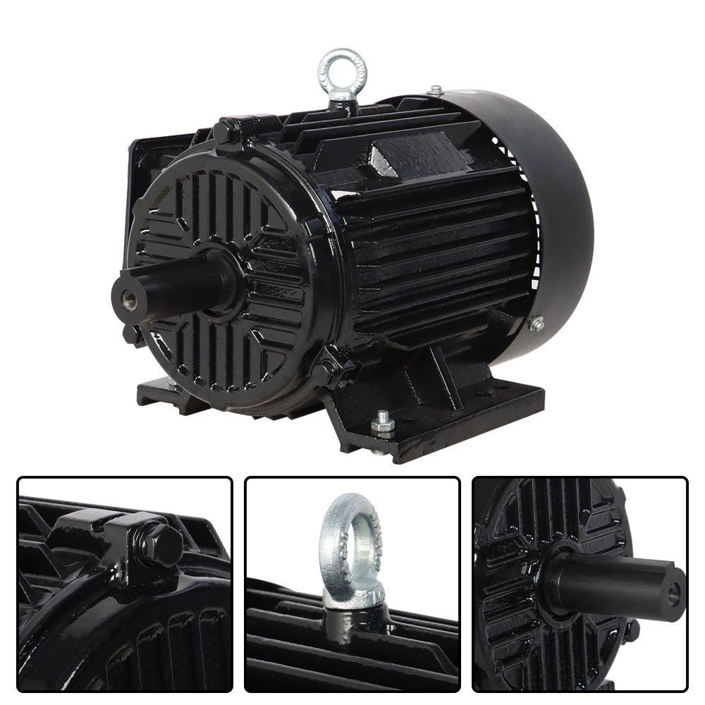 5 HP 3 Phase Electric Motor 1800 RPM 184T Frame TEFC 230/460 Volt Severe Duty