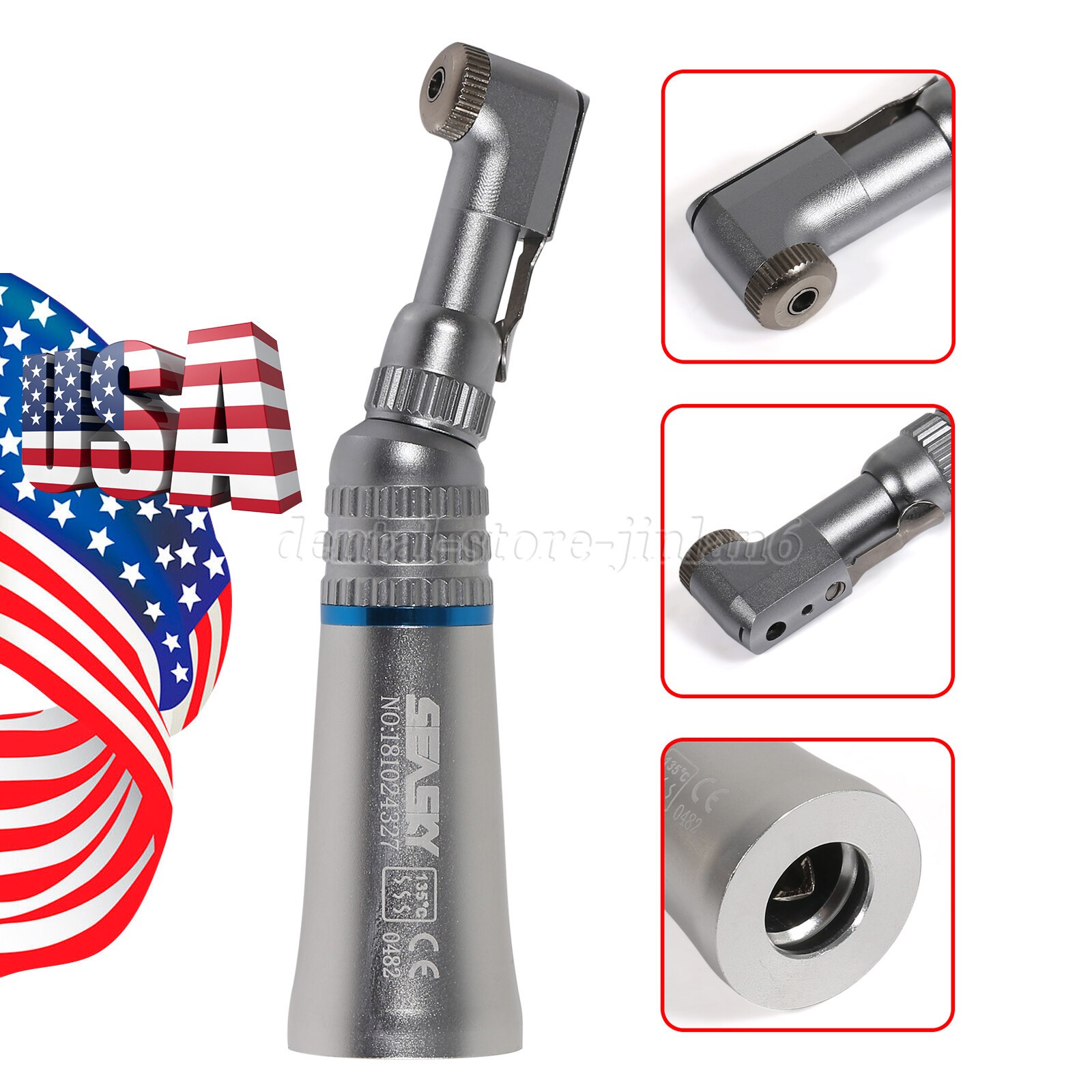 SEASKY Low/Slow Speed Contra Angle Latch Burs Handpiece fit NSK Motor mcv