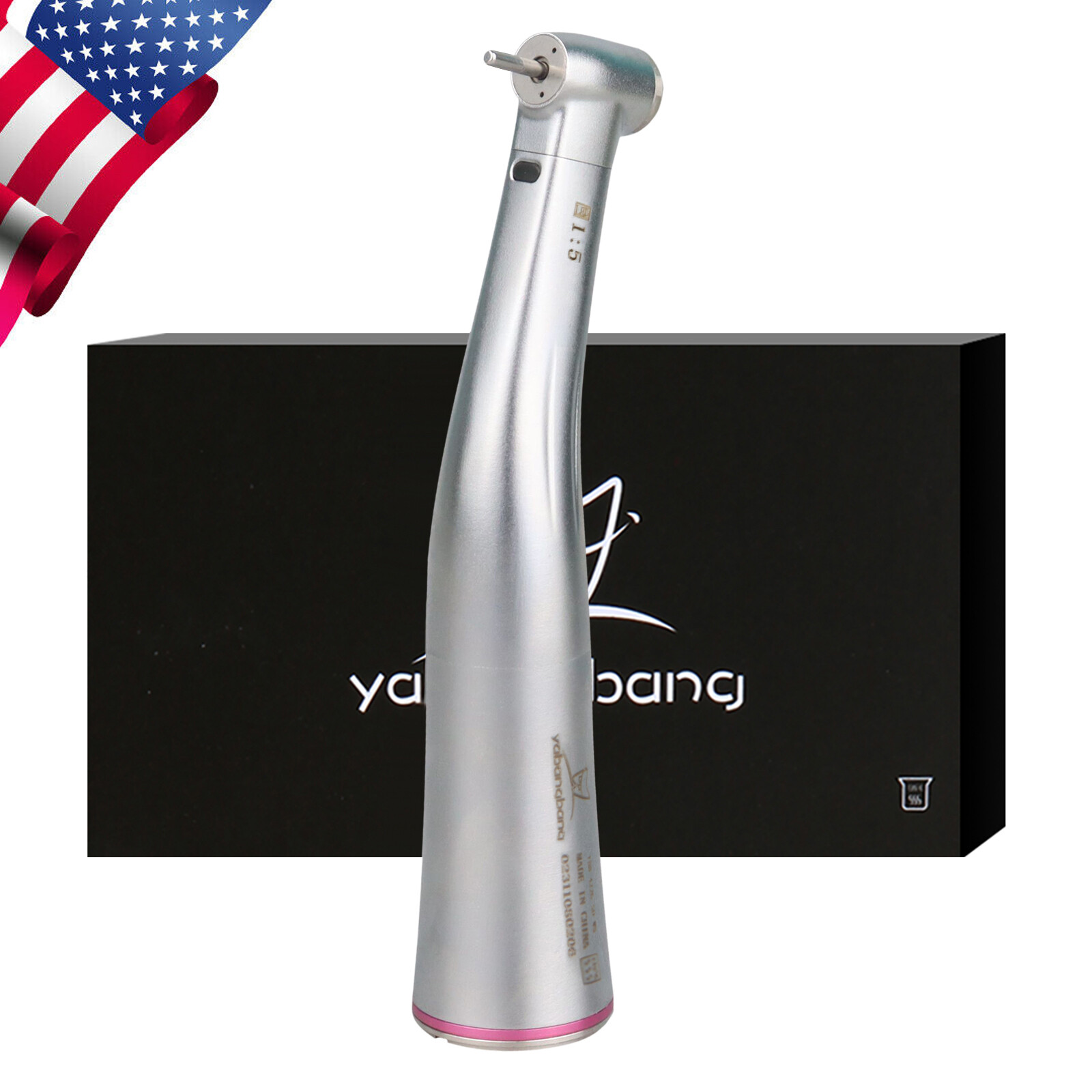 Dental LED Optic 1:1/1:5/1:4.2 Increasing Contra Angle Handpiece Red Ring Tip