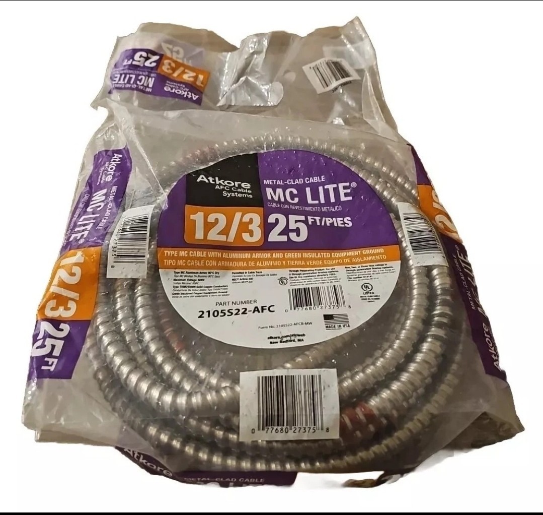AFC ATKORE Cable Systems 2105S22-AFC 25 ft. 3 Conductor Aluminum Metal Clad
