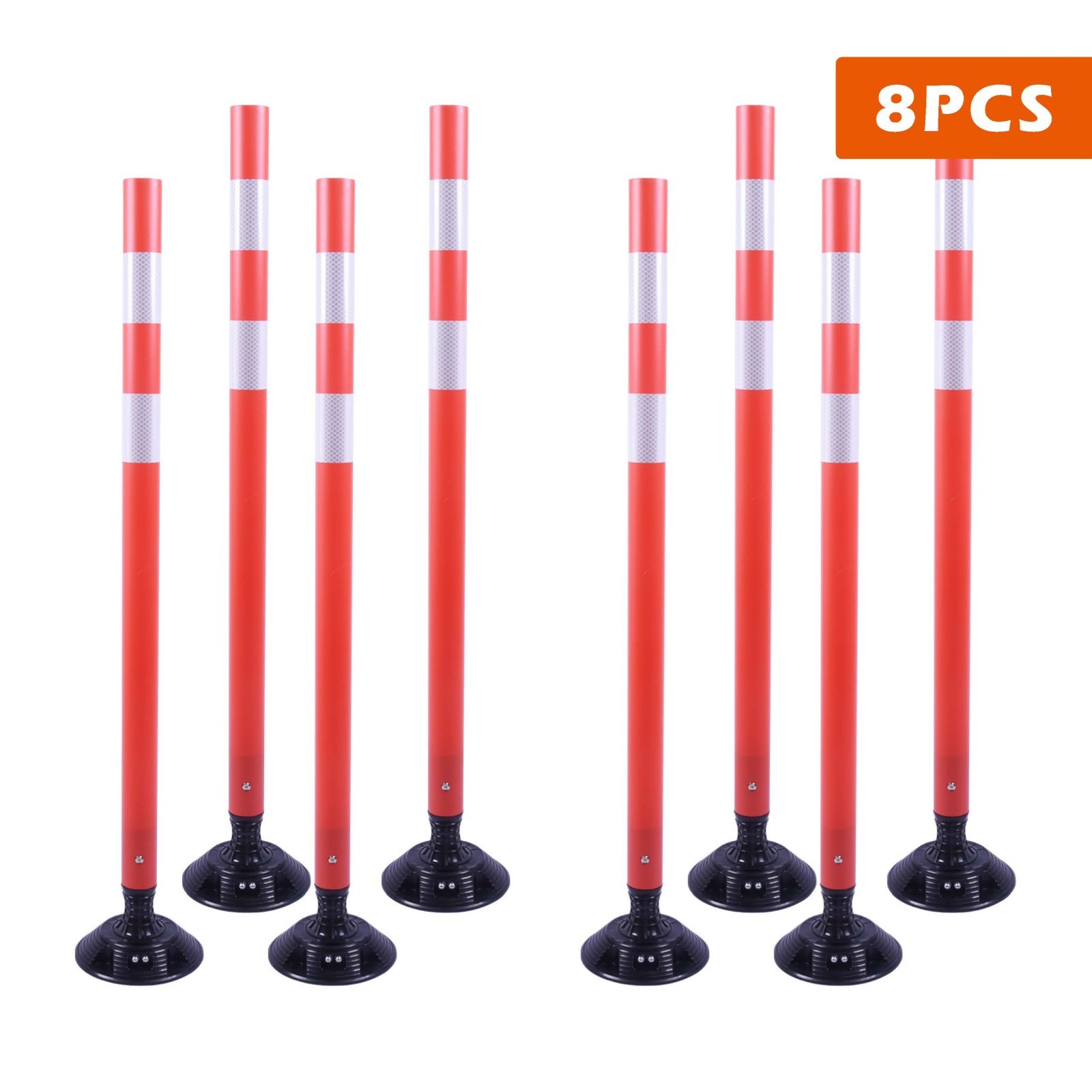 48”/36” Flexible Surface Mount Delineator Posts for Parking Lot Road Safety