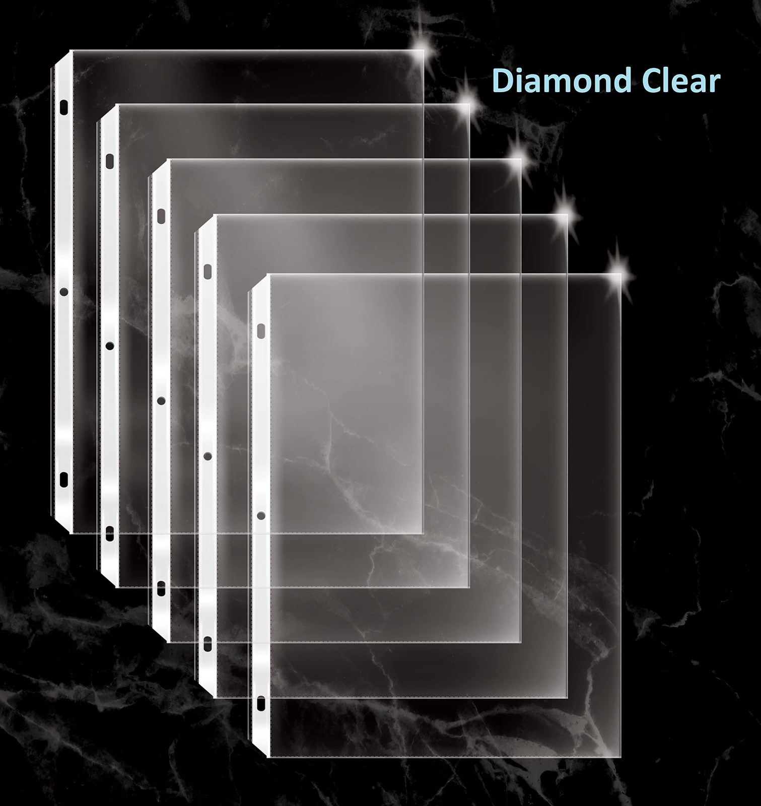 100 Count Diamond Clear Extra Heavyweight Sheet Protectors, 4 mils Strong,8.5…