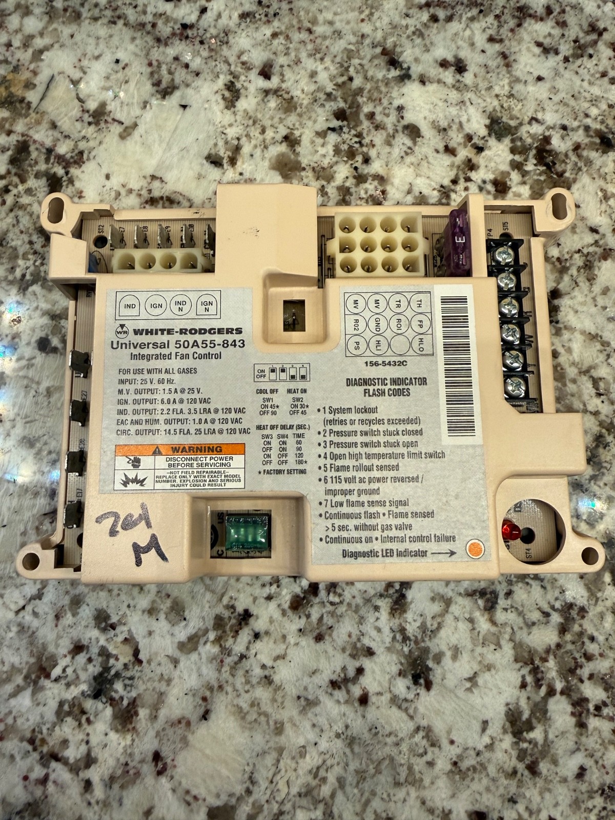 White-Rodgers 50A55-843 Universal Integrated Furnace Control Circuit Board
