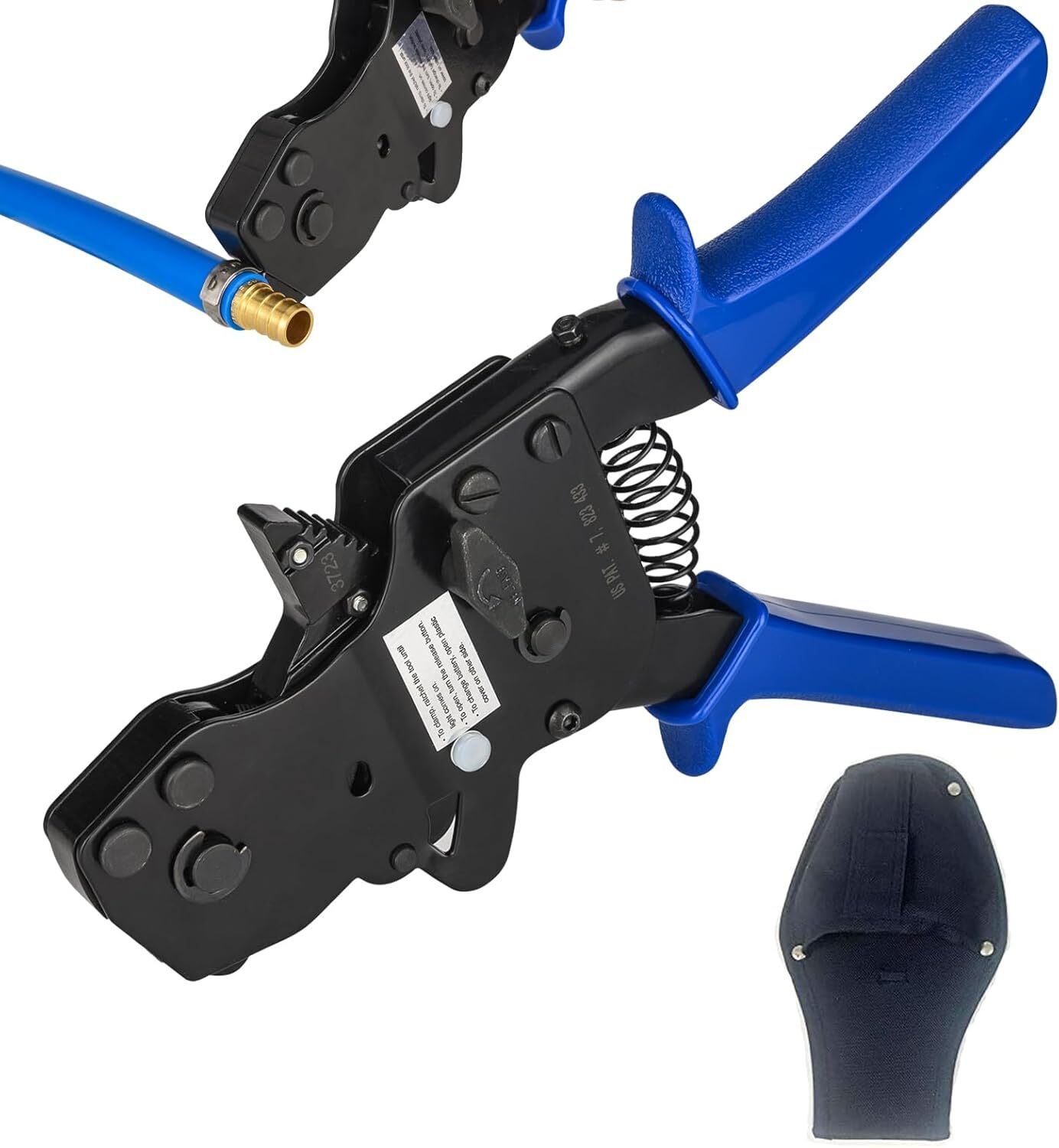 EFIELD Pex Ratchet Cinch Clamp Crimp Tool 3/8″-1″for Stainless Steel Rings+Pouch