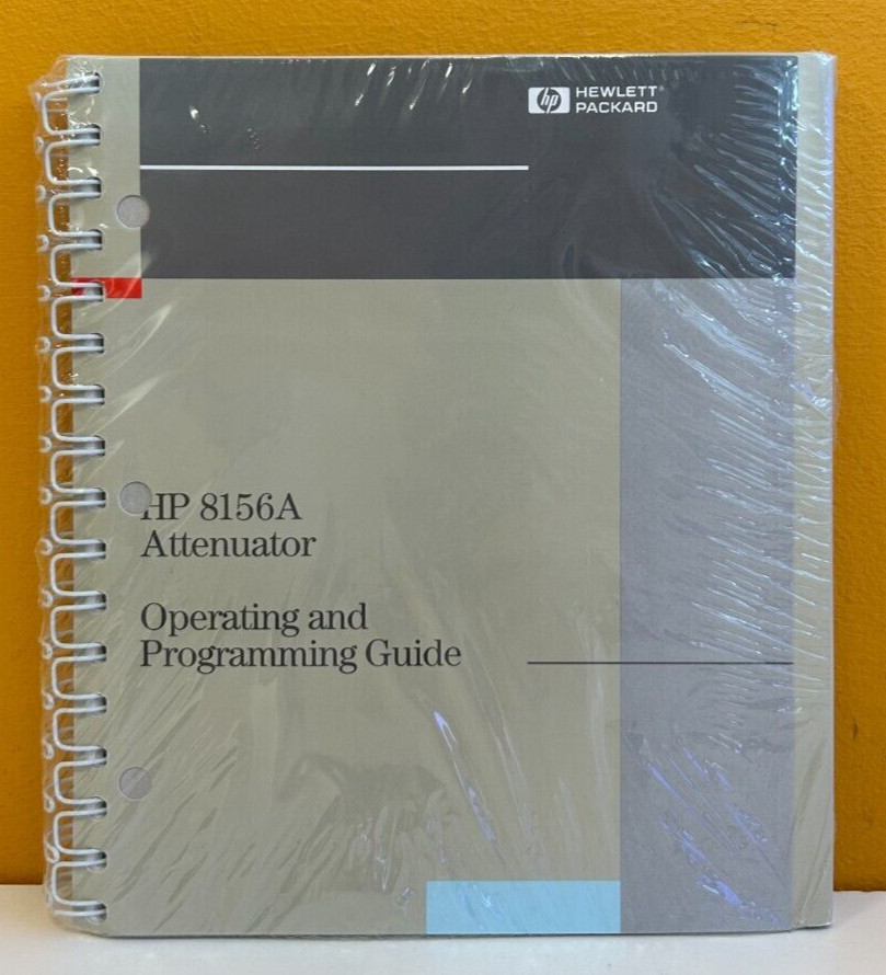 HP / Agilent 08156-91011 8156A Attenuator Operating & Programming Guide. New!