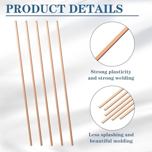 40 Sticks 15% Silver Brazing Rods AWS BCup-5 Phos Copper Welding Alloys 0.050″x1