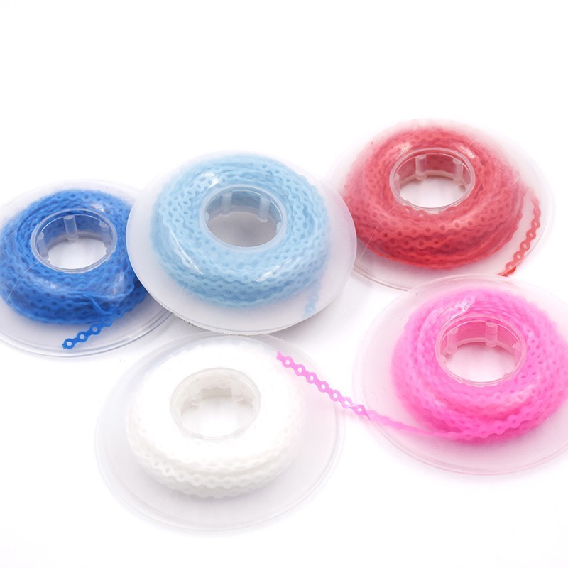 Dental Orthodontic Elastic Rubber Power Chain Braces Bands Short/Long/Close