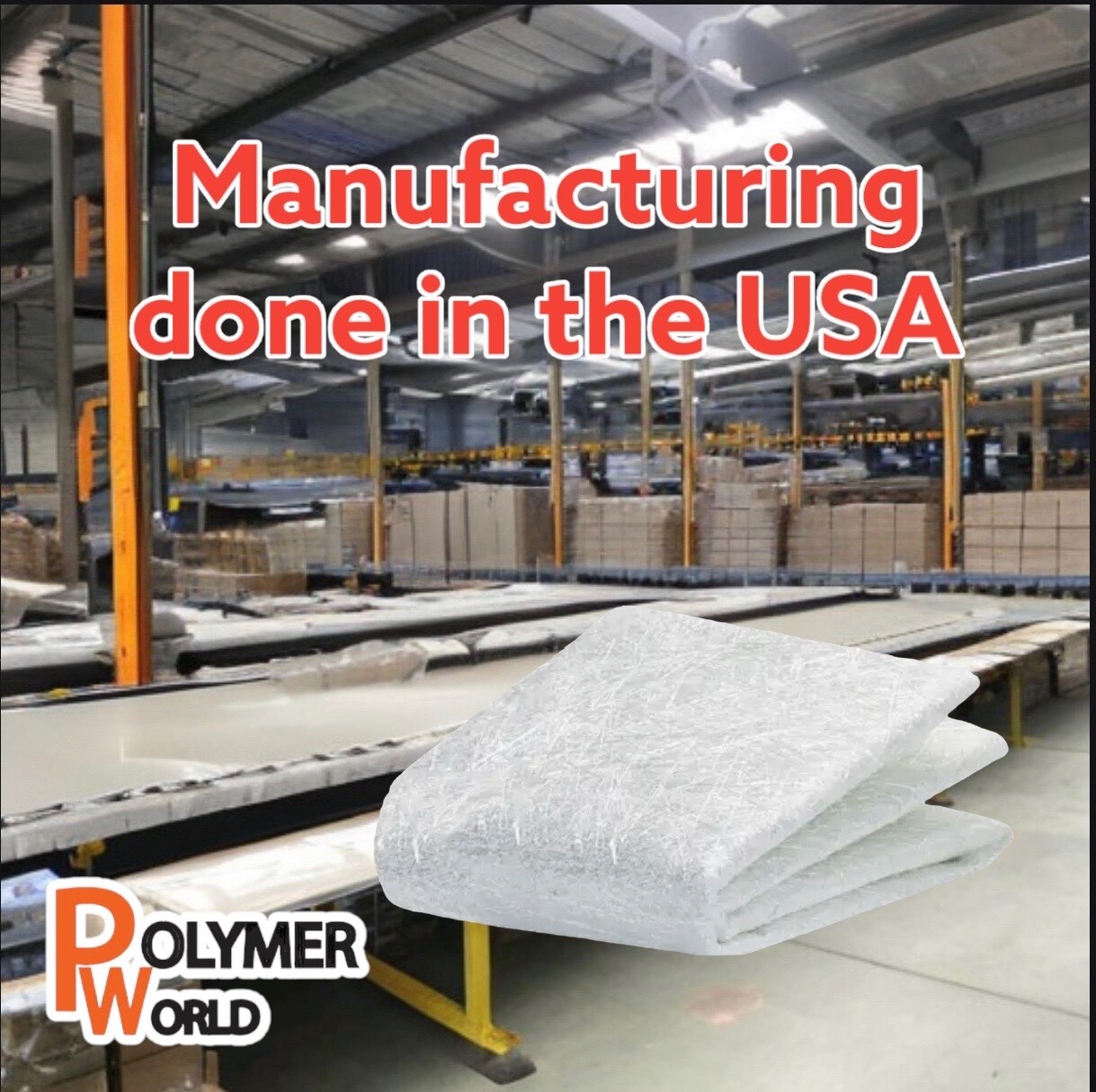 Polymer World Fiberglass 1.5X50X5 Yard Chopped Strand Mat for Boat, Automobiles