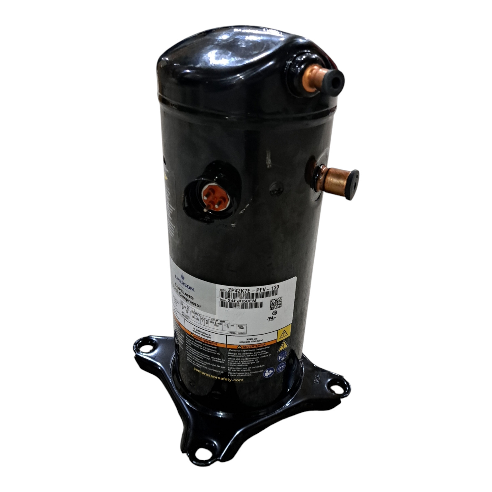 Copeland Scroll, ZP42K7E-PFV-130, 3.0/3.5 Ton R410A Compressor