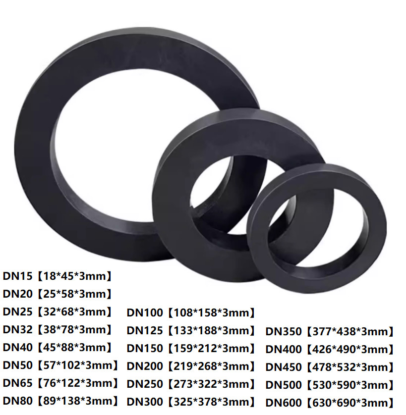 Fluororubber Washers ID 18mm-630mm Rubber Flat Washers Seals Gasket DN15 – DN600