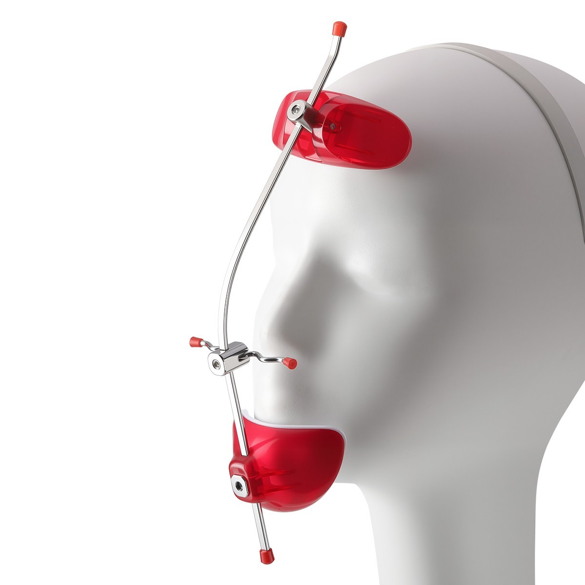 Dental Ortho Forward Pull Headgear Facemask Blue/Red W/ Single Lever Adjustable
