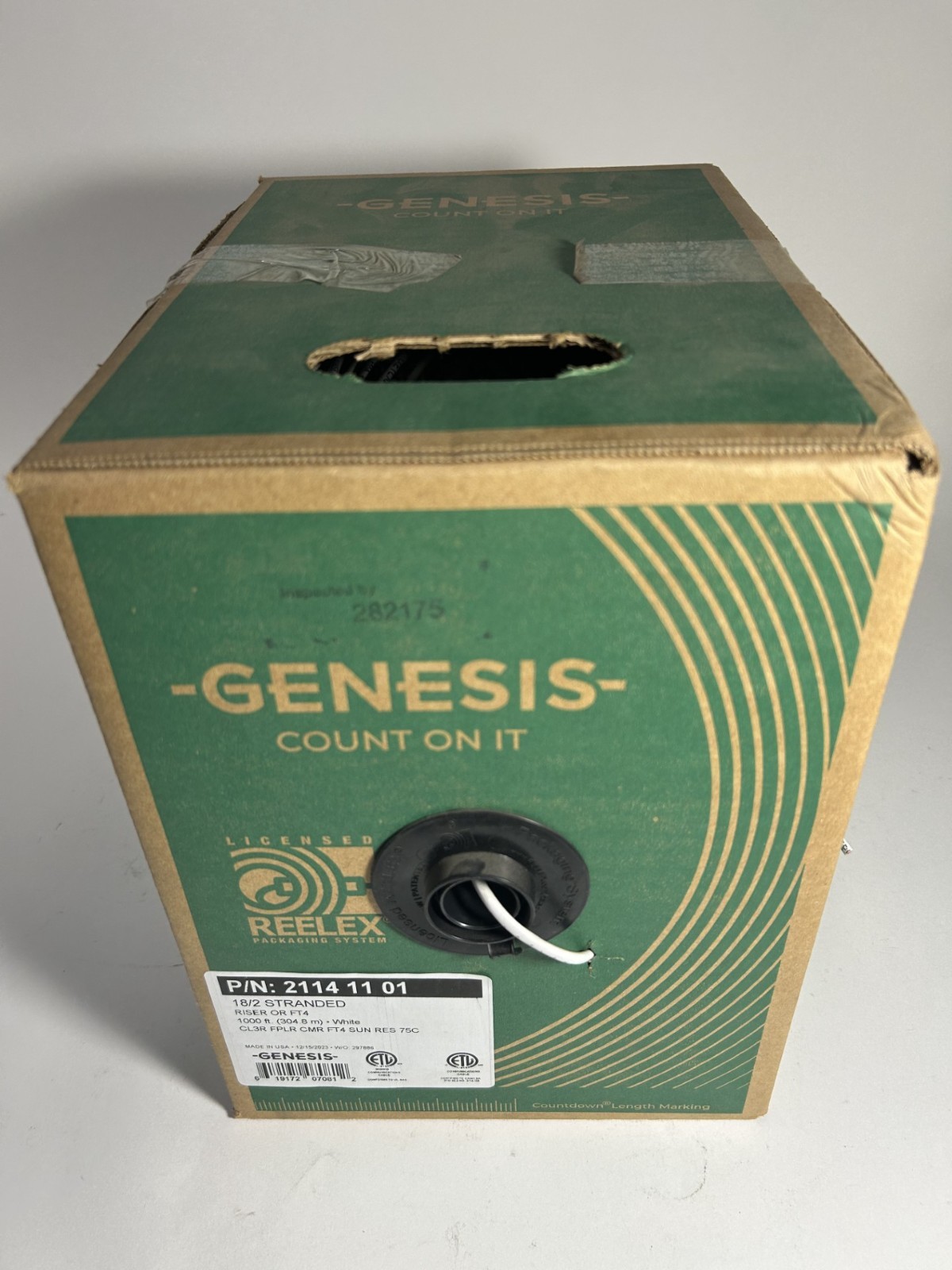 Genesis 1000 Ft. (304.8 m) 18/2 Stranded White