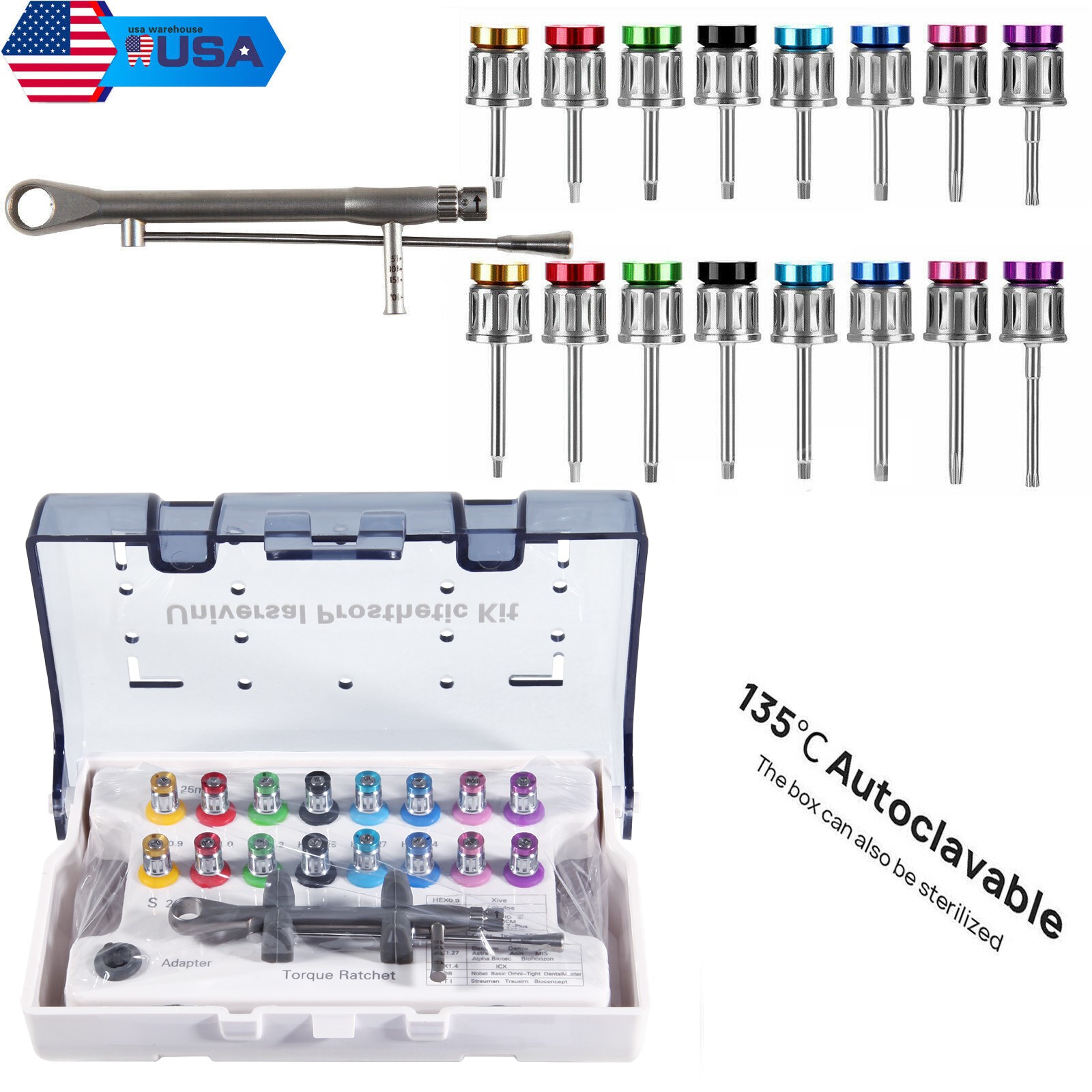 Implant Driver Set – Manual & Latch Drivers, Torque Wrench