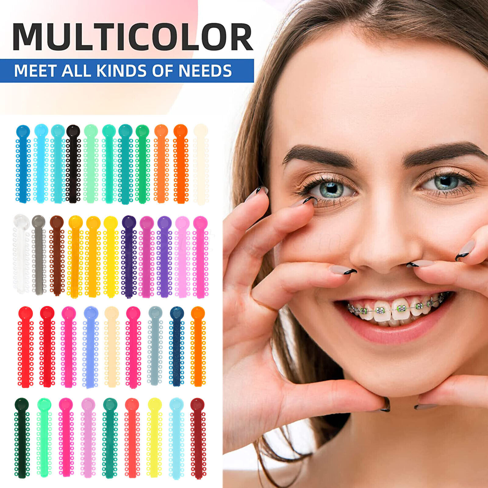 Dental Orthodonti Elastic Ligature Ties Bands for Brackets Braces Rubber Ring