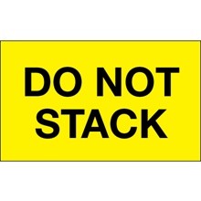 3 x 5″ – “Do Not Stack” (Fluorescent Yellow) Labels-500 per Roll