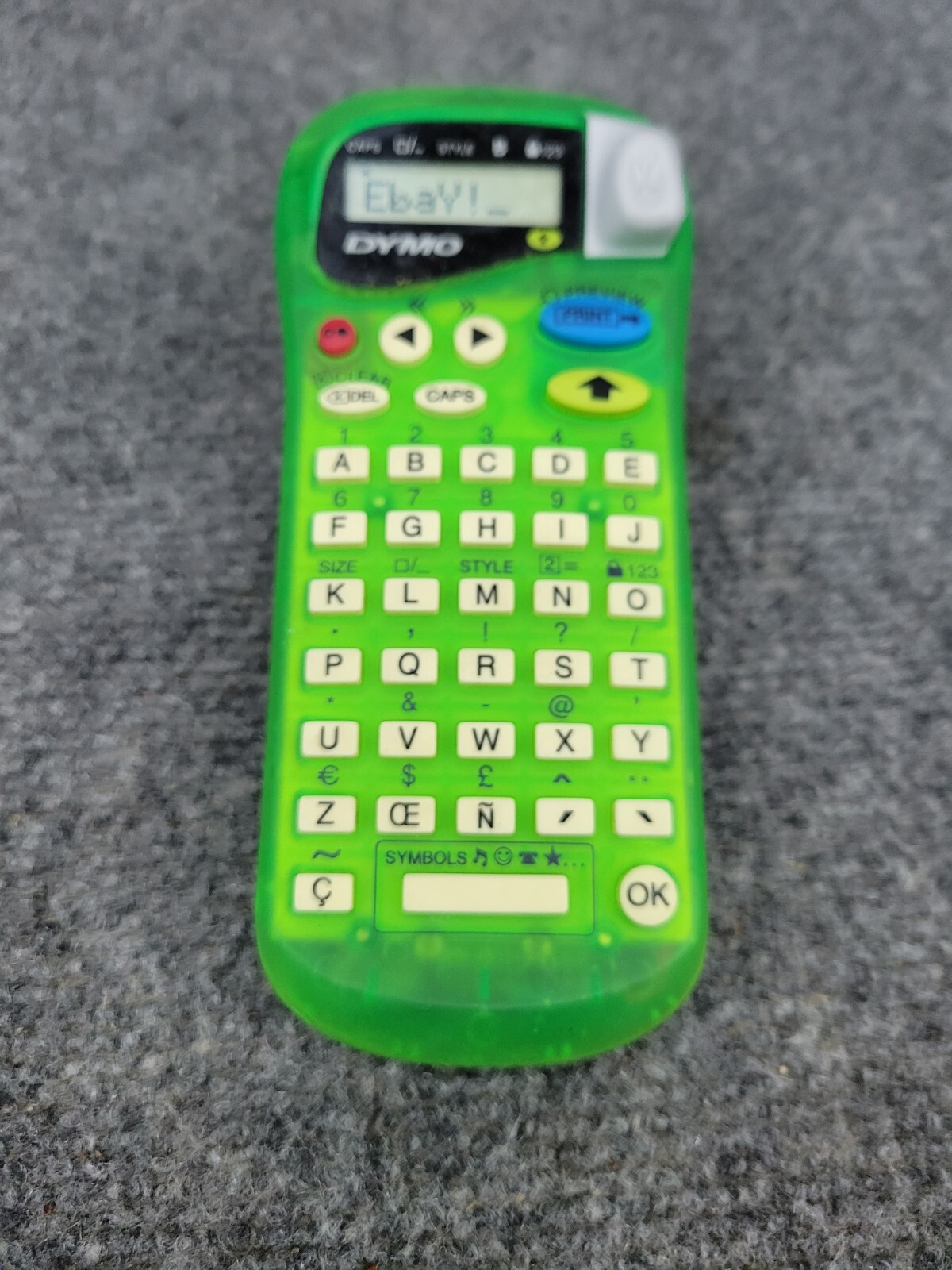 Dymo Letra Tag 2000 Handheld Label Maker Bright Green 2 Refills