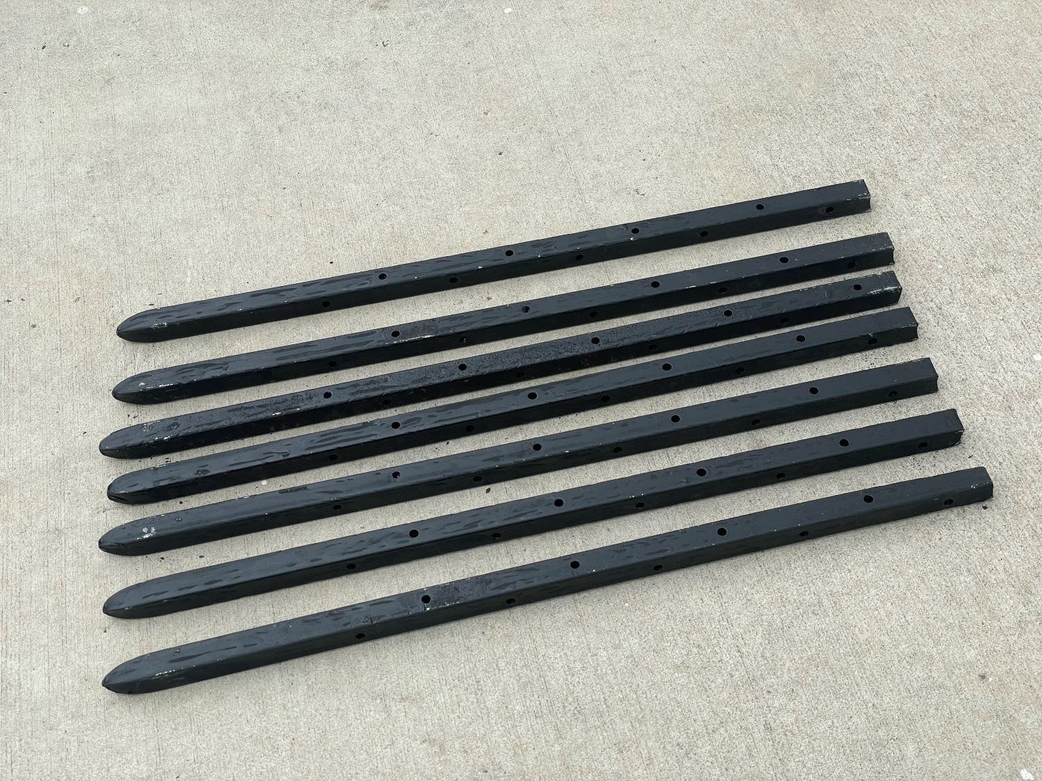 Sandbaggy 5/8″ x 18″ Square Steel Concrete Form Stakes w/ Nail Holes – Rebar Pin