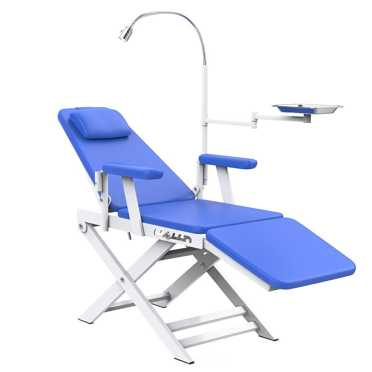 Silla móvil plegable portátil dental con Luz LED/unidad de turbina de aire 4hole