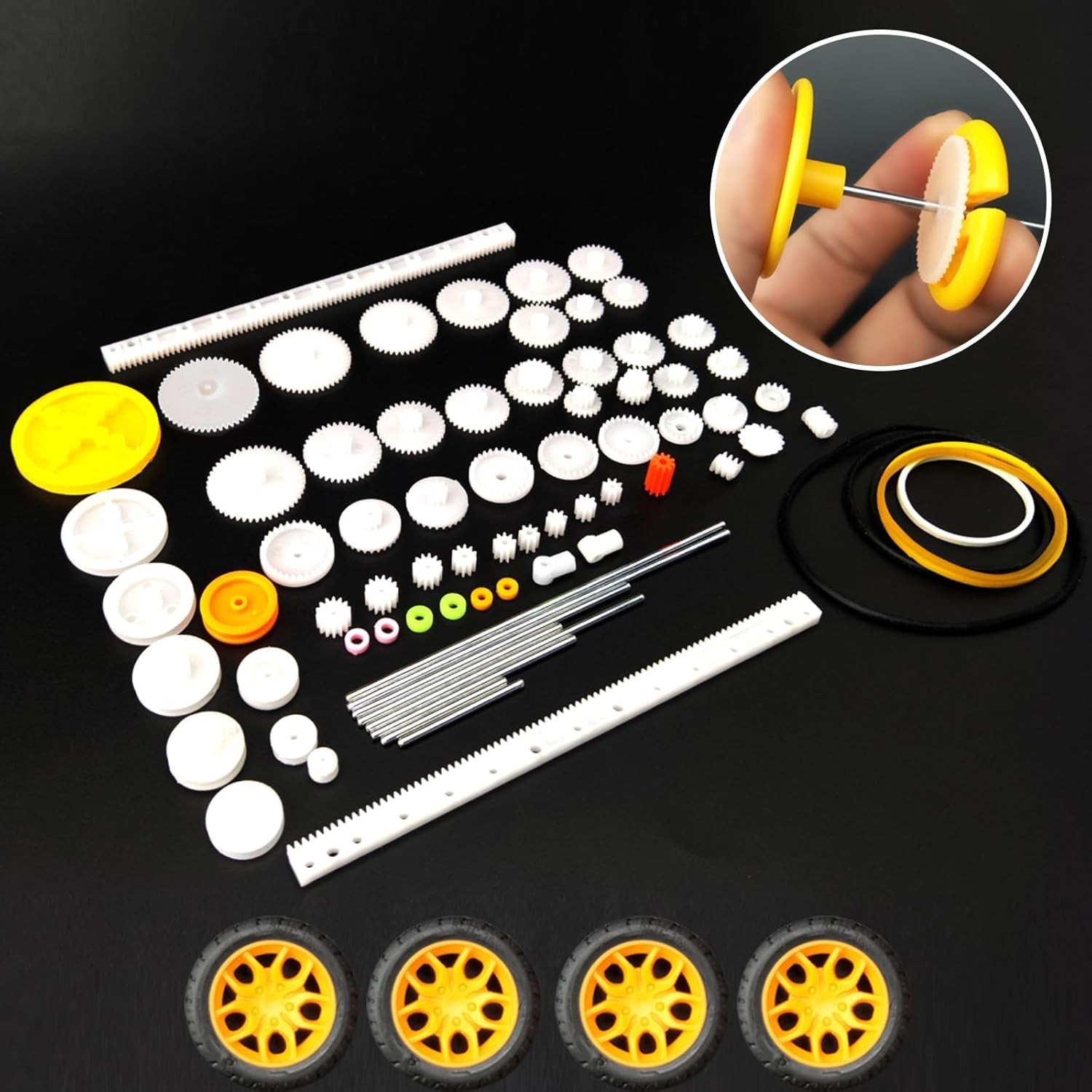 24000 RPM Mini Electric DC Motor Set with 84 Gears for Hands-On Learning Fun