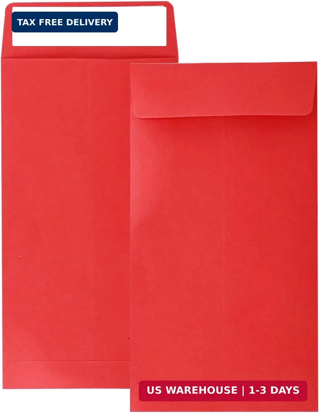 Red 100 Pack Cash Envelopes 3.5 x 6.5 inch,Coin Self Seal Envelopes For Savings