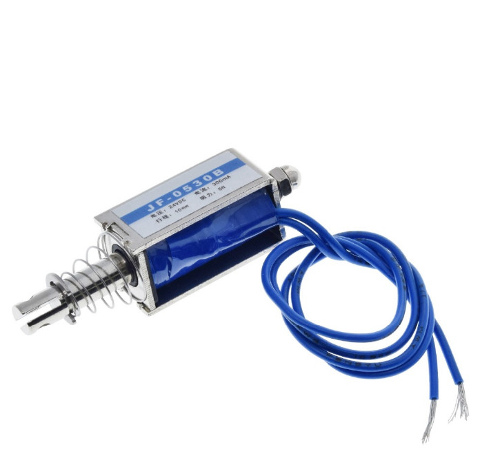 JF-0530B Electromagnet DC24V 0.3A 5N Pull Push Open Frame Solenoid Electromagnet
