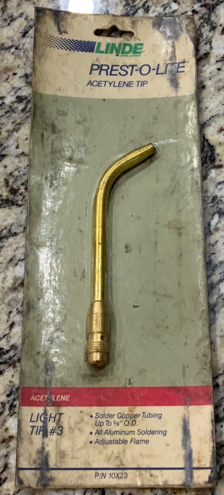 Linda Presto-O-Lite Acetylene Light Tip No. 3 Soldering Copper & Aluminum New
