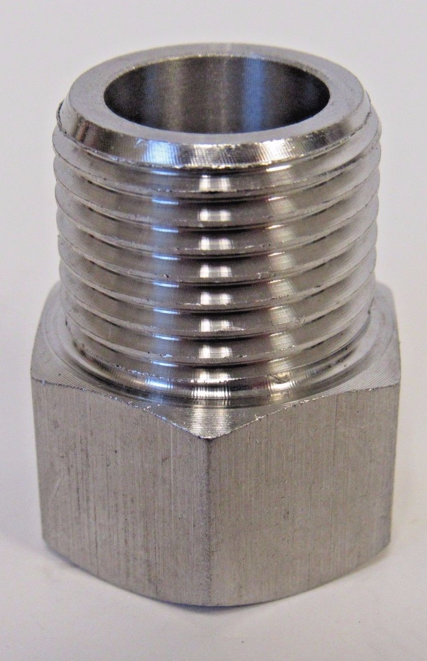 NEW 304 STAINLESS STEEL ADAPTER 3/4″ NPT MALE X 3/4″ BSPP FEMALE
