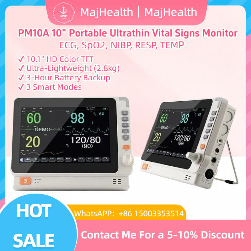 Carejoy Portable 8 Inch 6 Parameter Vital Sign Patient Moniter