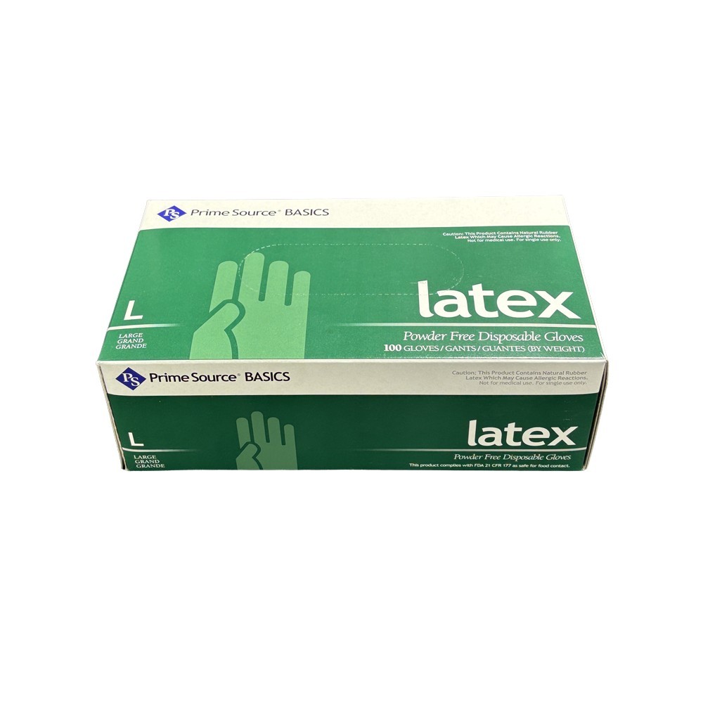 Large Latex Gloves, Box of 100, Beige