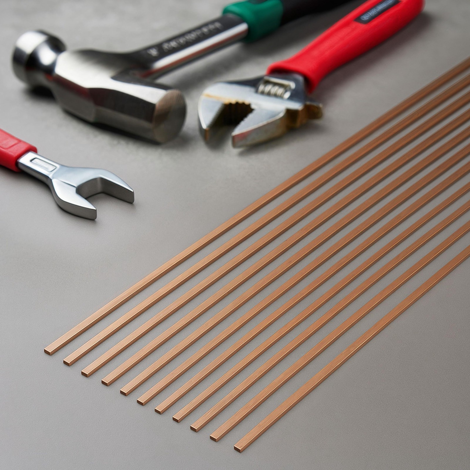 15pcs Silver Brazing Rods 15% Phos Copper Alloy Flat Welding 0.050″x1/8″x10″ HVA