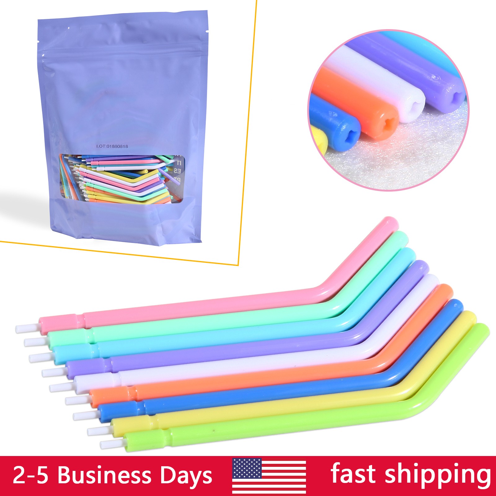 OneMed Dental 3-Way Air Water Syringe Disposable Spray Tips Triple Nozzles Tubes