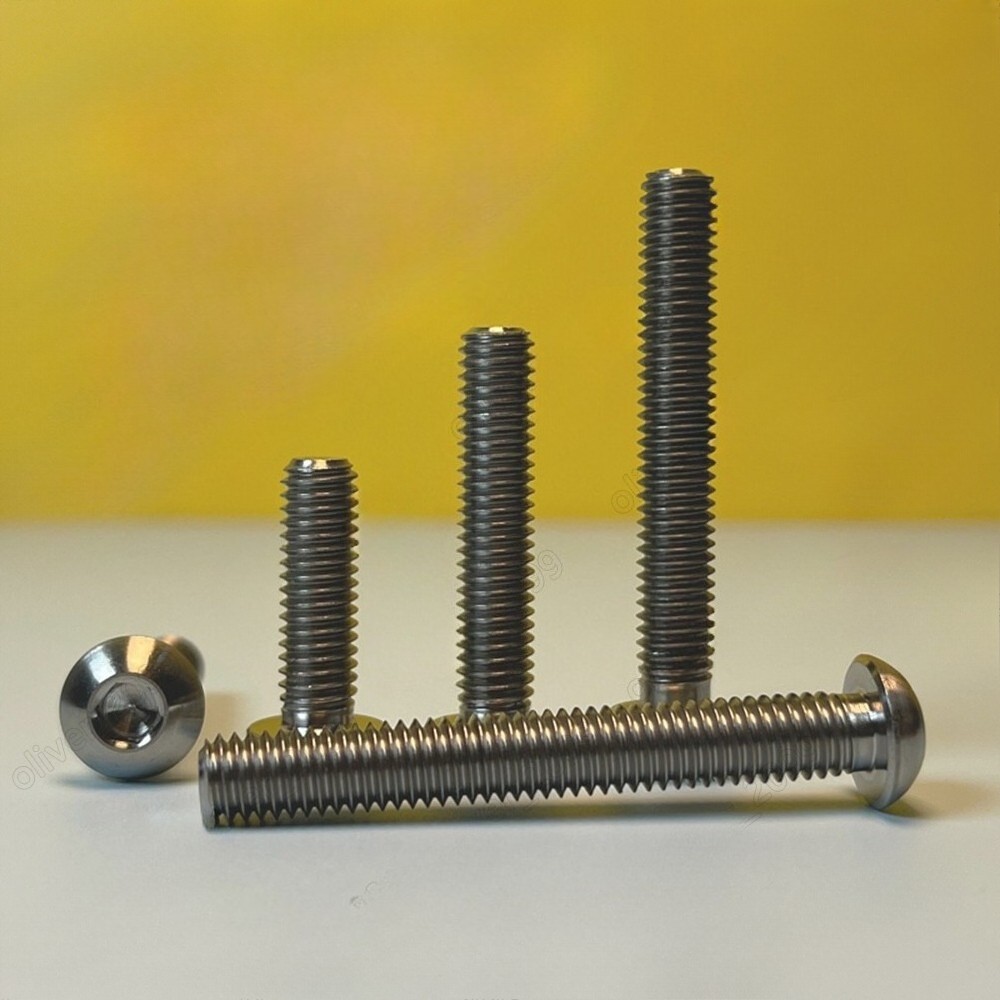 Titanium GR5 ISO7380 Hex Socket Bolts Button Head Screws M2 M2.5 M3 M4 M5 M6 M8