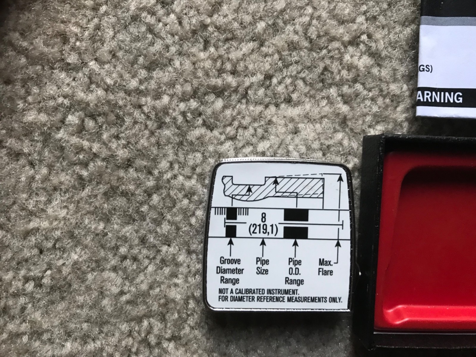 Brand NEW Victaulic PT-100A With AGS Go/no-go Grooved Pipe Diameter Tape