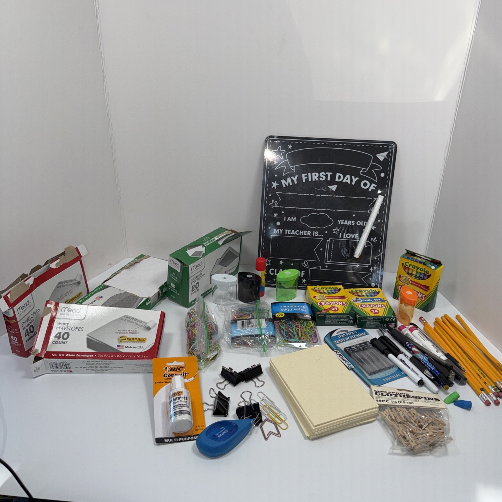 Mixed Lot Office School Supplies Assorted Pencils, Sharpies, Paper and More…