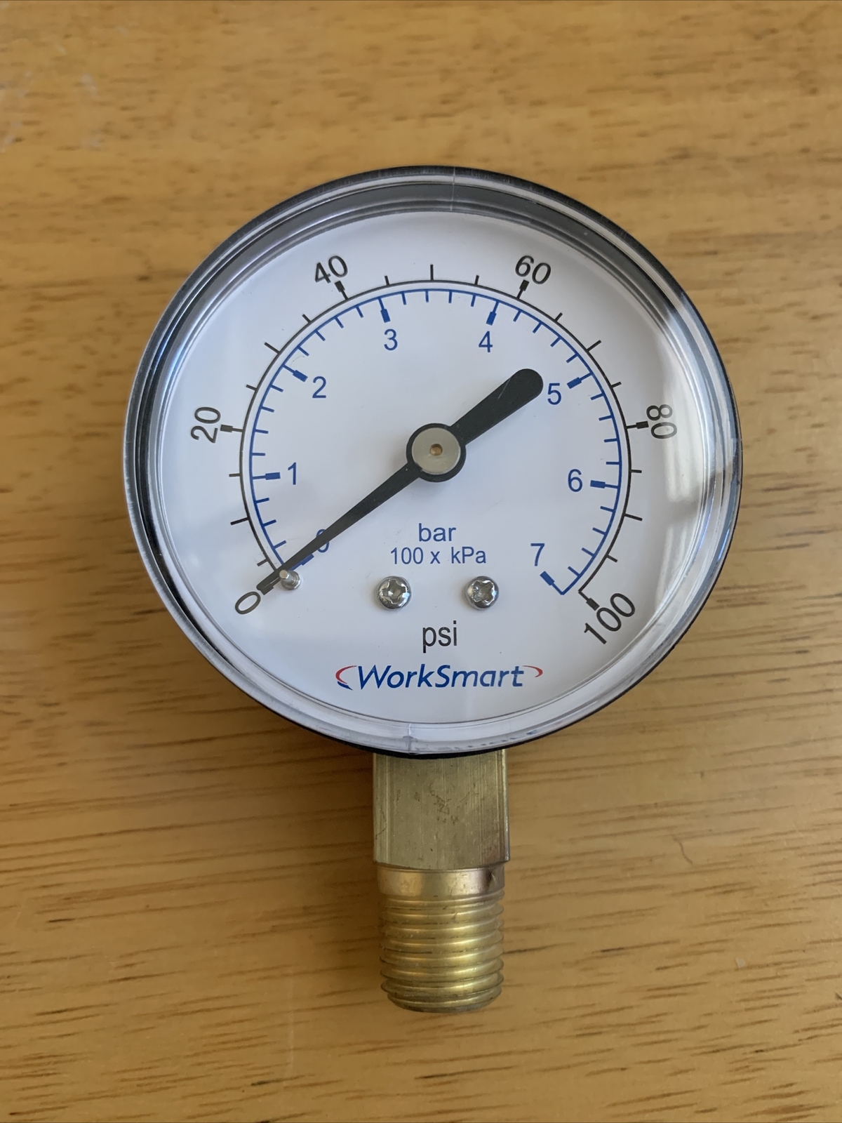 WorkSmart WS-PE-GAGE-42 Pressure Gauge 2-1/2″ ABS 0-100PSI 1/4″ NPT Lower