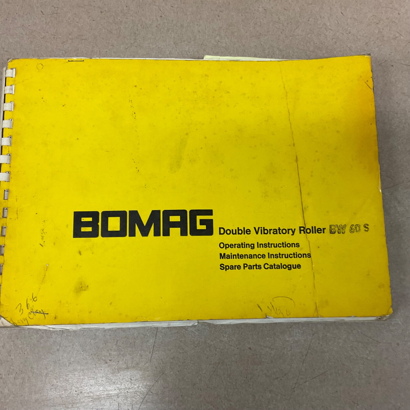 Bomag BW60S VIB ROLLER OPERATION MAINTENANCE MANUAL PARTS LIST Compactor GUIDE
