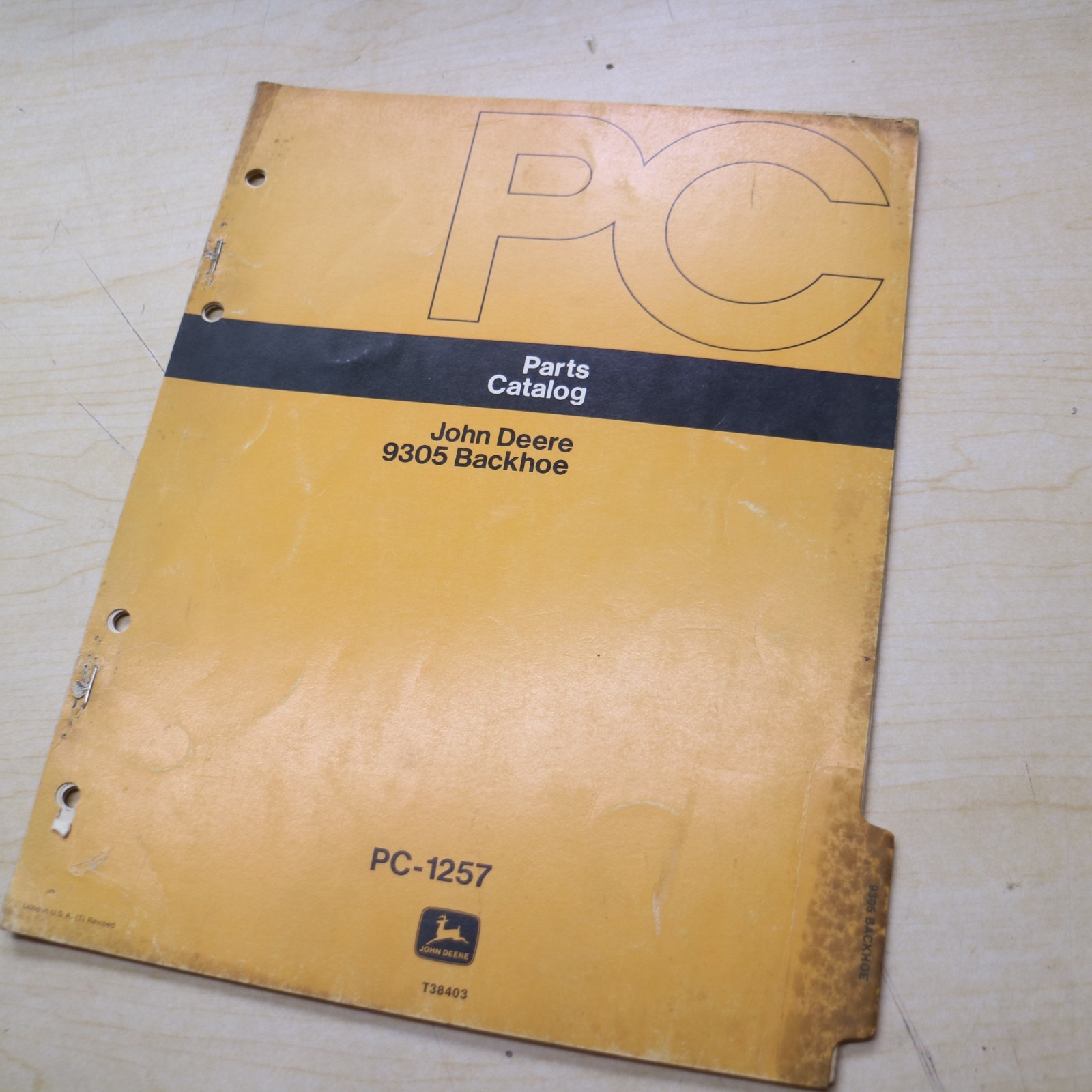 JOHN DEERE 9305 BACKHOE LOADER Parts Manual book catalog list TRACTOR 1972 spare
