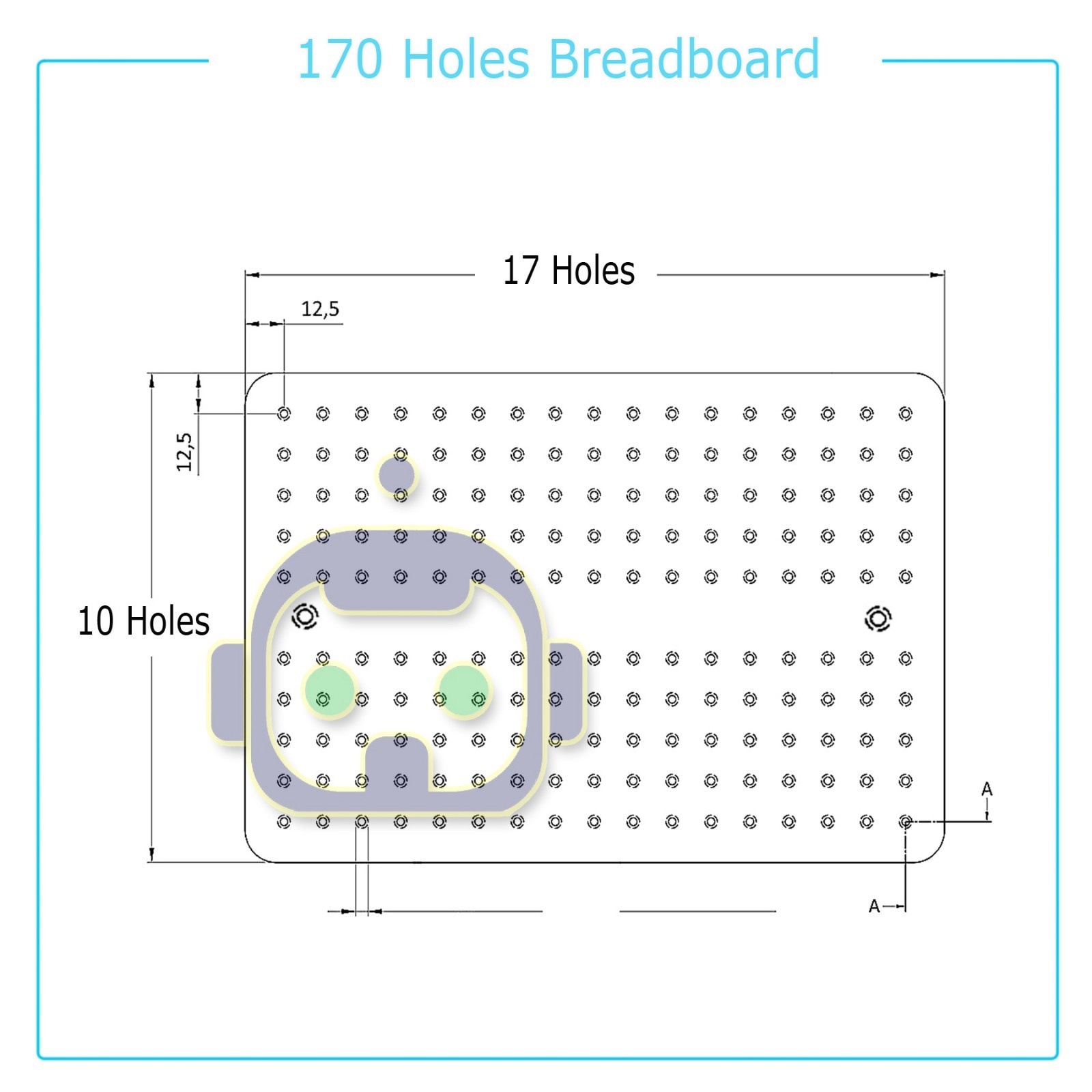 6pcs White Breadboard SYB-170 Tie-points Solderless Prototype PCB Circuit Board