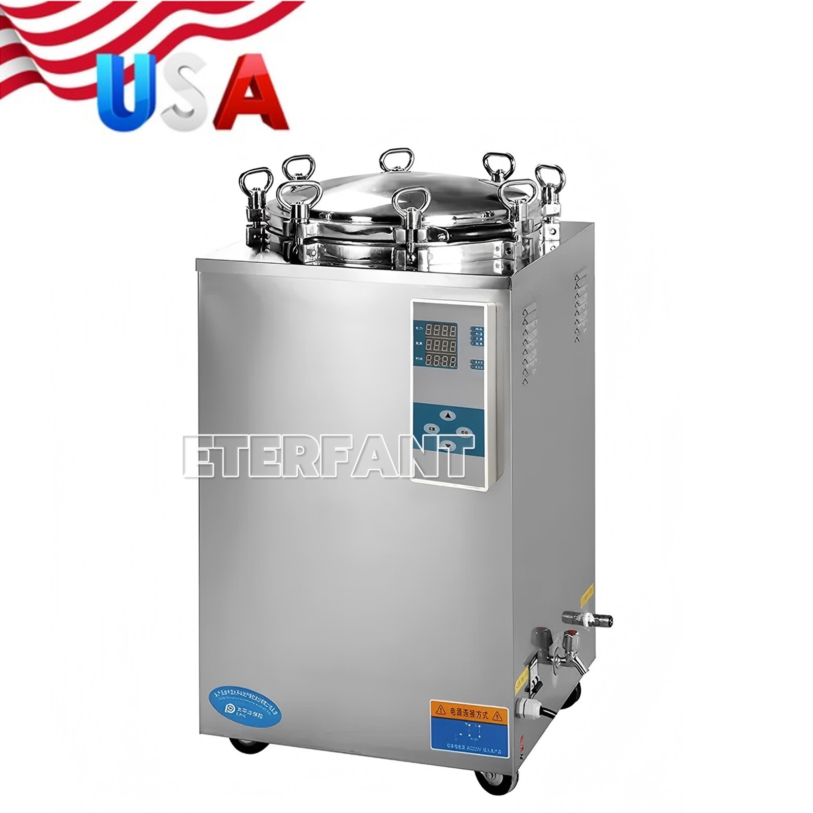 ETERFANT 35L High Pressure SterilizerLED Display Vertical Autoclave 105-134°C