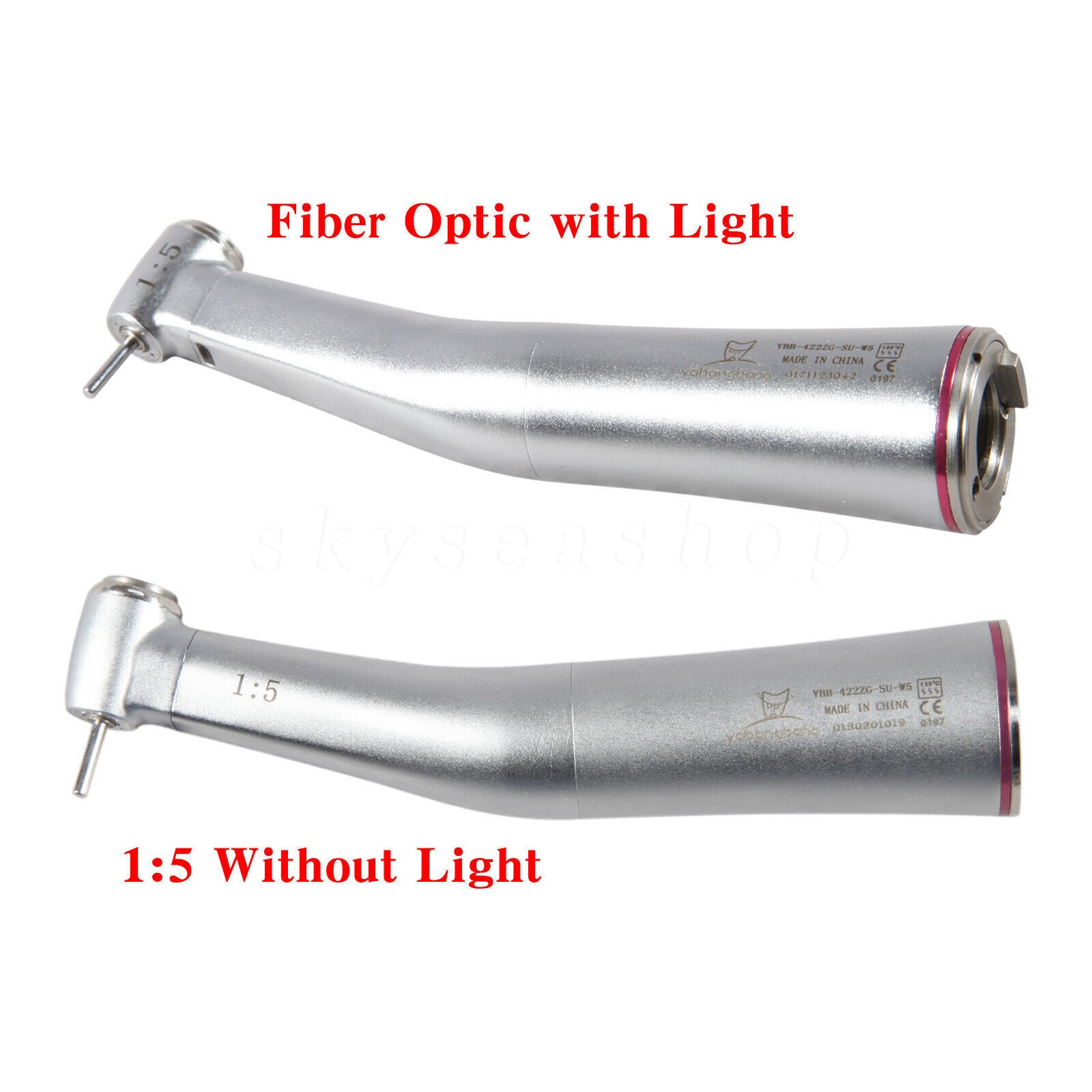 Dental 1:5 Optic LED Contra Angle Increasing Handpiece Fit NSK Electric Motor CE