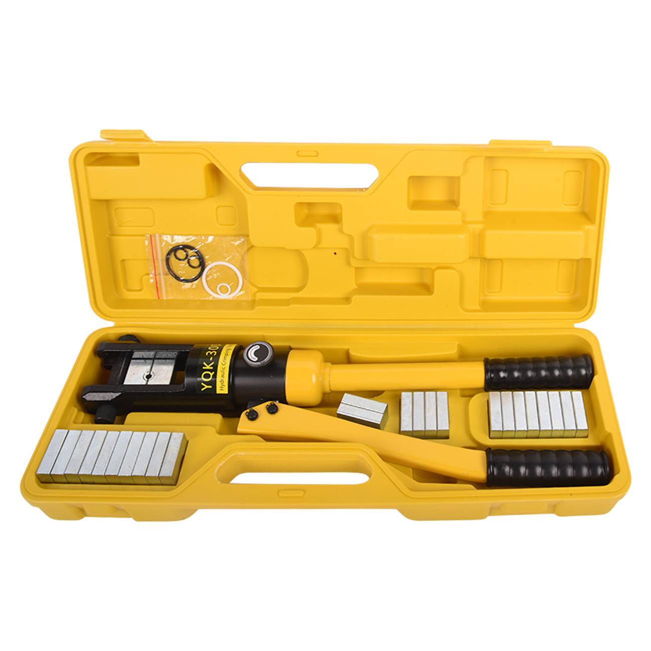 16 Ton Hydraulic Wire Crimper Crimping Tool Battery Cable Lug Terminal 13 Dies