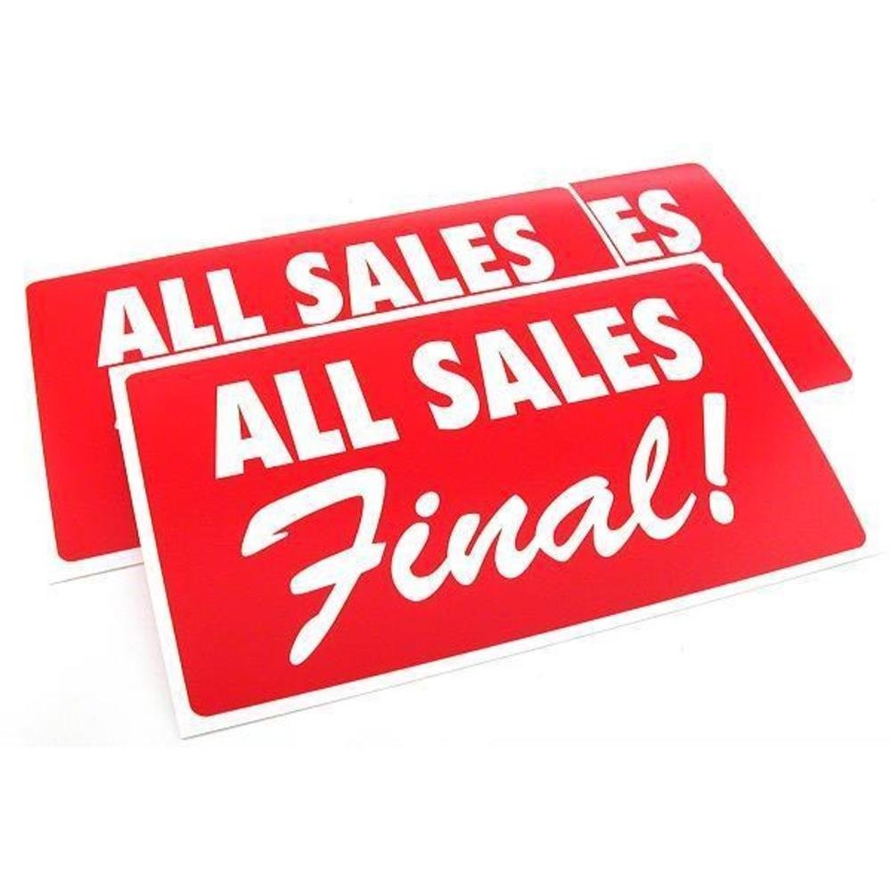 FindingKing 3 All Sales Final Display Sign Showcase Window 11×7 inches, Red
