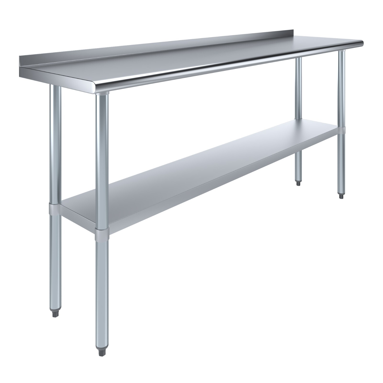 18 in. x 72 in. Stainless Steel Work Table with 1.5 in. Backsplash