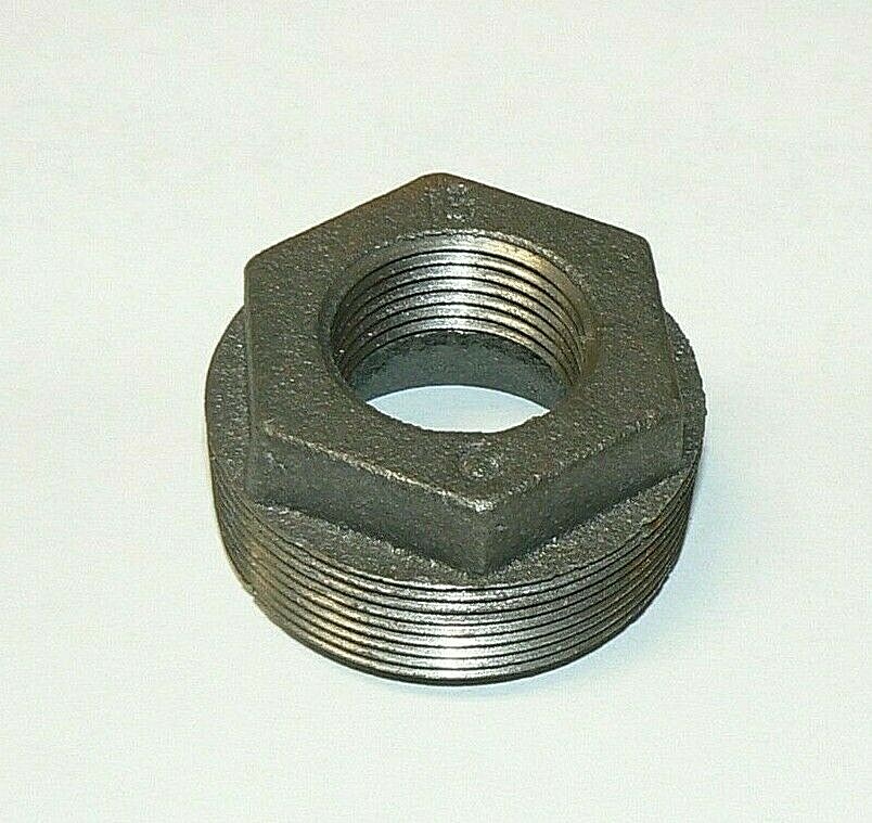 2″ x 1″ BLACK MALLEABLE HEX BUSHING PIPE FITTINGS – LOT OF 4 PCS.