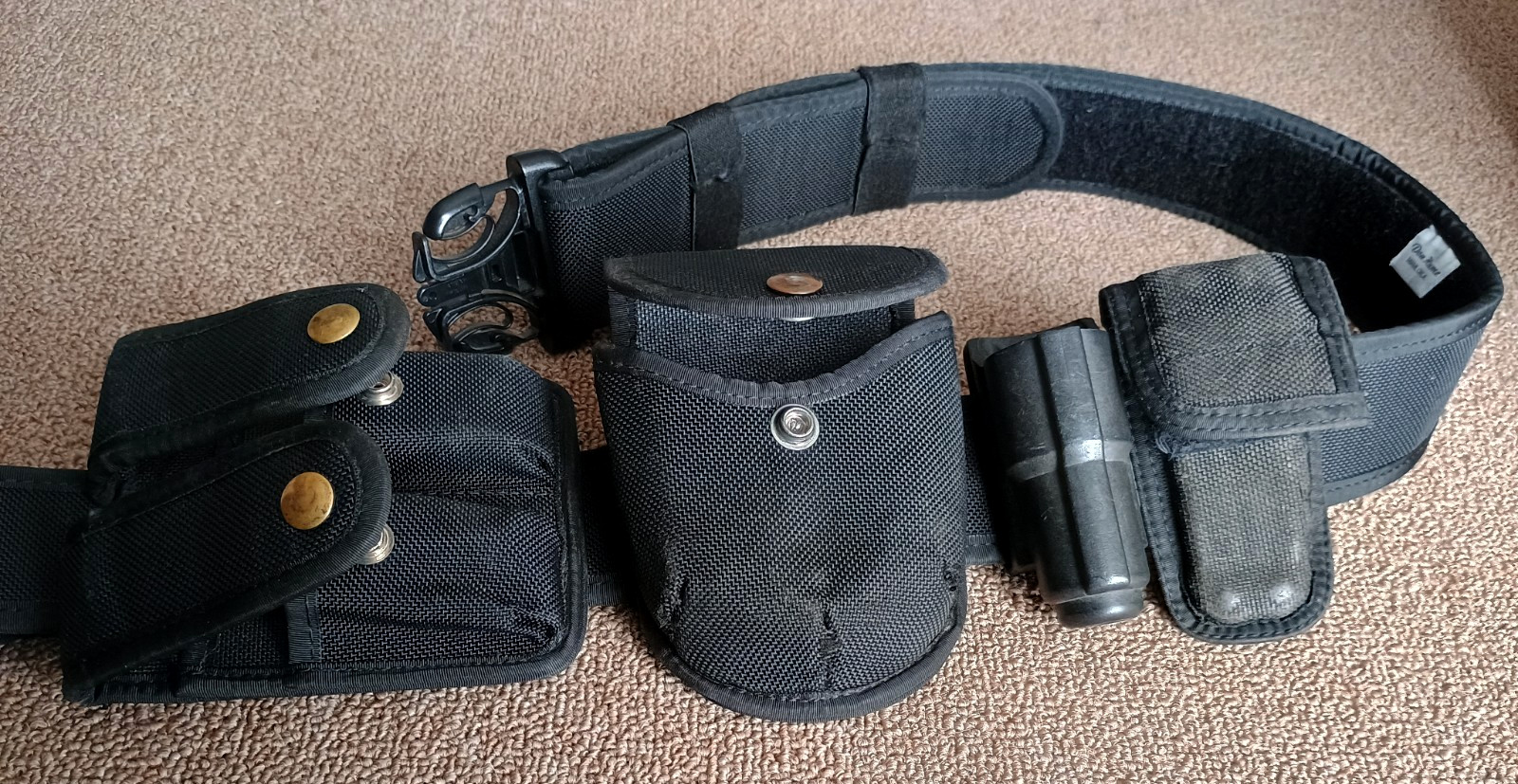 Don Hume Duty Belt Police Tactical Security Utility Nylon With Accessories Cuffs